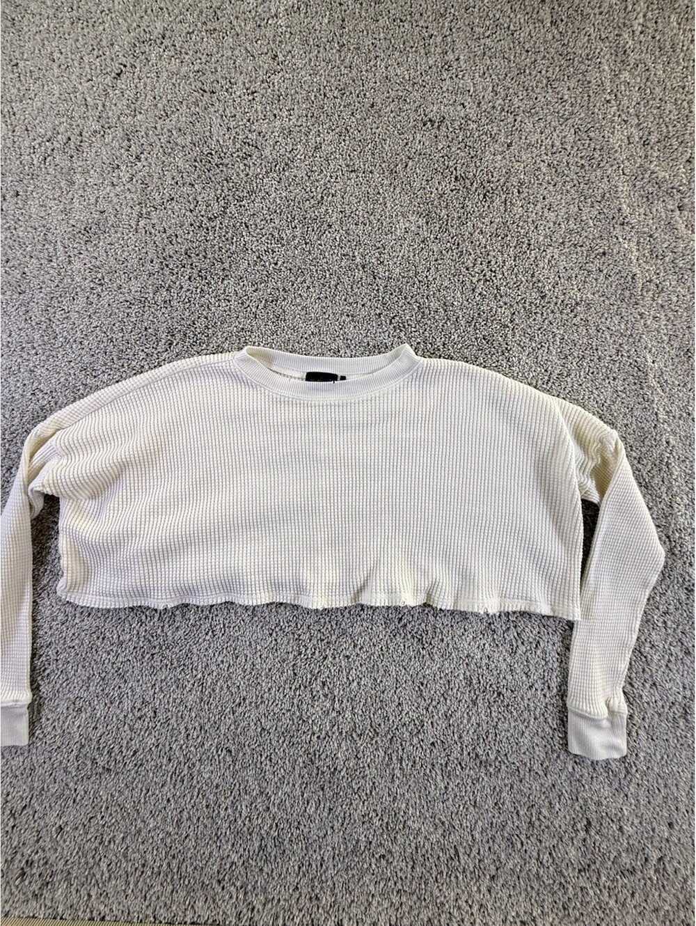 Urban Outfitter Out From Under Cropped Thermal Size XS Oversized Ivory